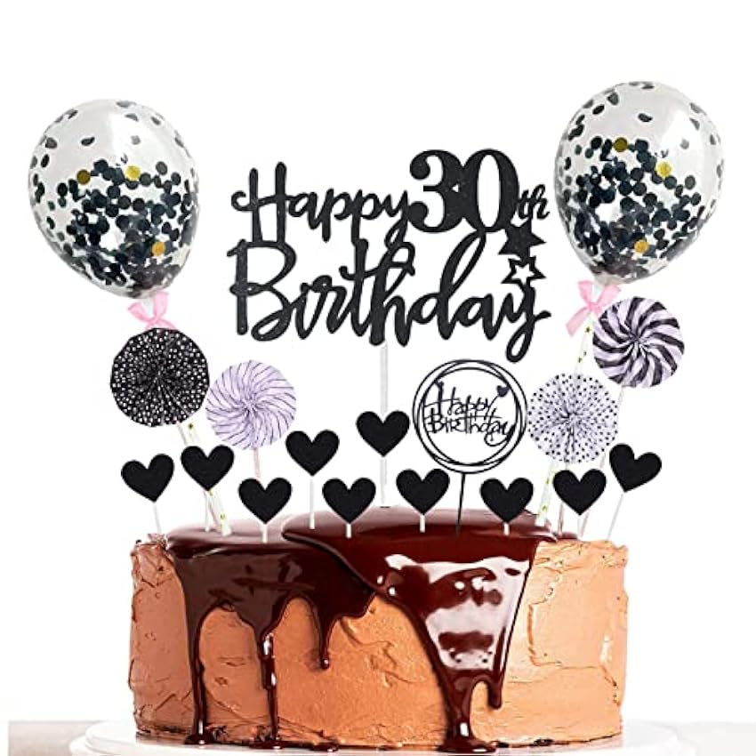 HCRXVV Decoración para tarta de cumpleaños con texto en
