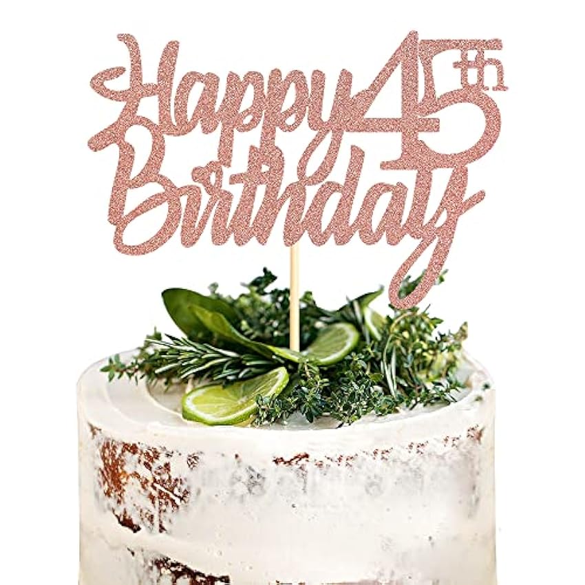 Sumerk - Decoración para tarta de cumpleaños para 45 cu