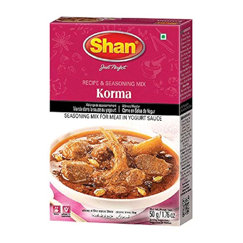 Shan Korma Melange paquete de 6 x 50 gr 0.05 ml - Pack 
