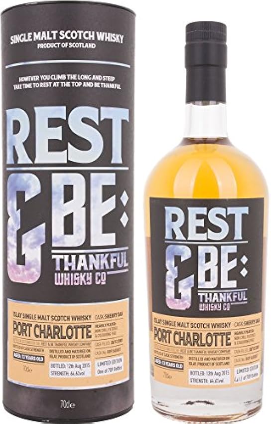 Rest & Be Thankful Port Charlotte 13 Years Old Sherry Cask Limited Edition 64,6% Vol. 0,7l in Giftbox gPHEvNPL