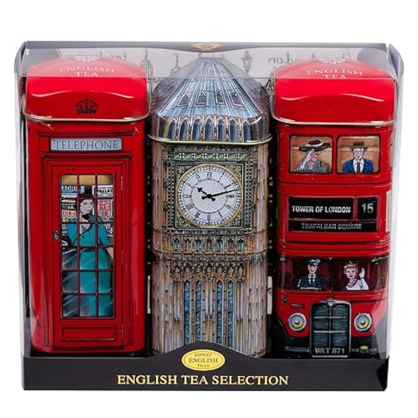 Heritage Range Traditional English Teas in English Icons, 3 x 14 Teabags in London Iconic Money Box Tins - HR27 iqh5bhbs