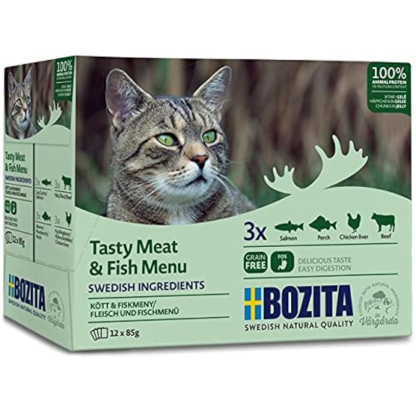 Bozita - Feline Meat&Fish In Jelly Multibox 1,02kg (797