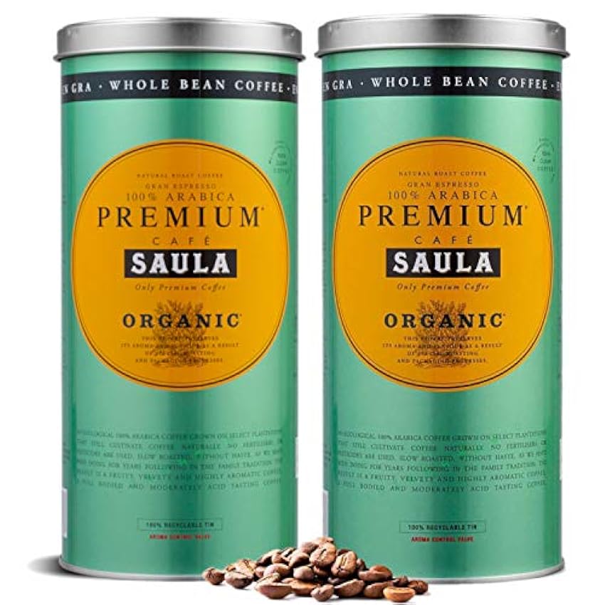 Café Saula grano Premium Ecológico 100% arábica - Pack 