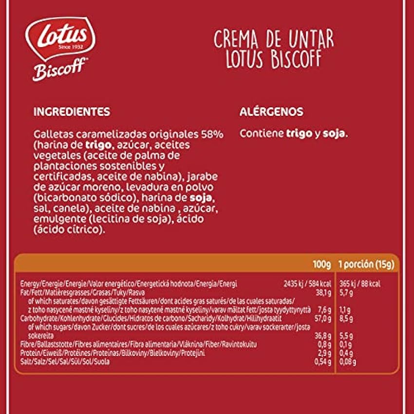 Lotus Biscoff | Crema para Untar | Original | Sabor Original Caramelizado | Vegano | Sin Aromas ni Colorantes Artificiales | 8 x 400g | 3,2kg J7wxfwKH