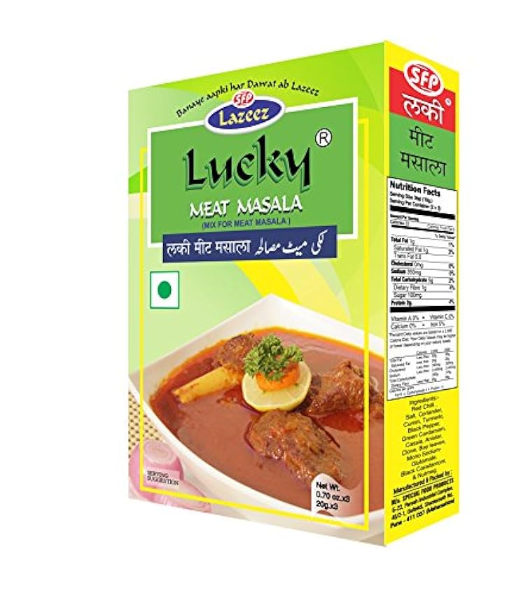 Lucky Masale Meat Masala 2.1 oz. Paquete de 5 hlDnagiV