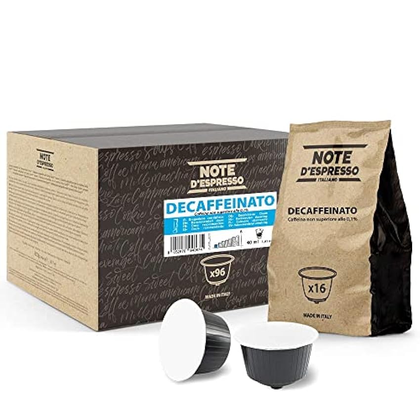 Note d´Espresso - Descafeinado - Cápsulas de Café compatibles con Cafeteras NESCAFE´* DOLCE GUSTO* - 96 caps JrucftDH