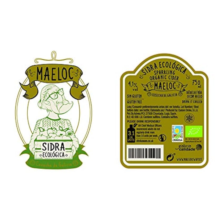 Maeloc Sidra Extra Ecológica - 6 botellas x 750 ml KUBMNvgv