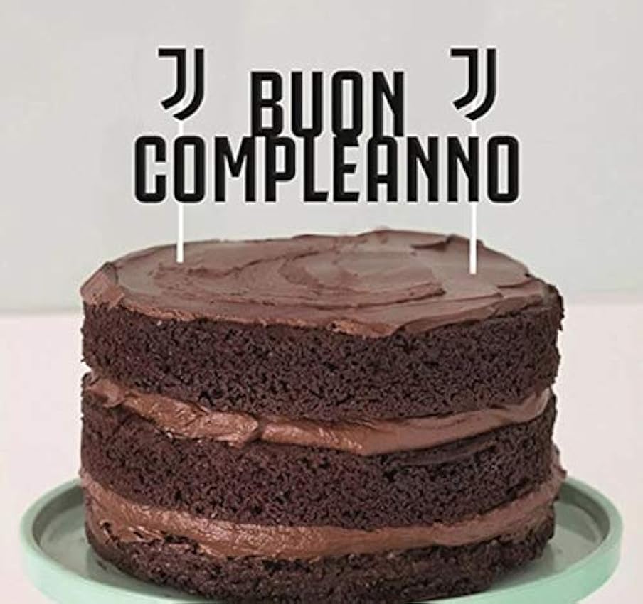 Decoración para tarta de cumpleaños feliz 18 x 19 cm para Juventus kVRHvSUy