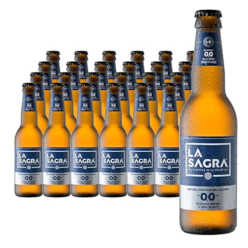 La Sagra 0,0 - Cerveza Lager 0,0% alcohol - Caja de 24 Botellas de 330 ml - Total: 3960 ml J4Kurp2I