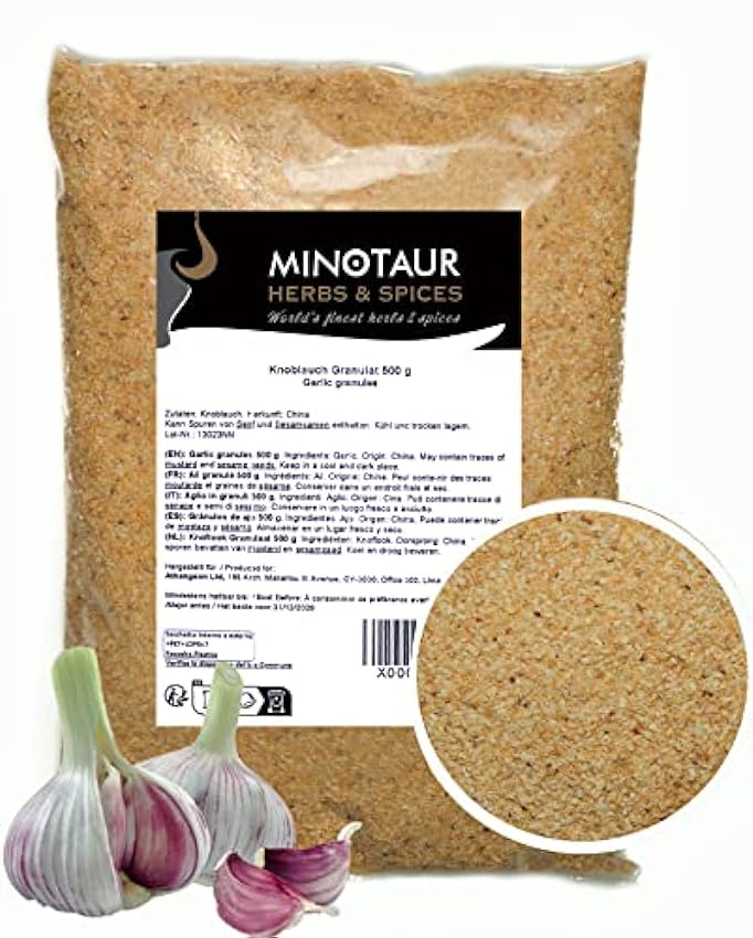Minotaur Spices | Gránulos de ajo | 2 x 500g (1 Kg) N9f
