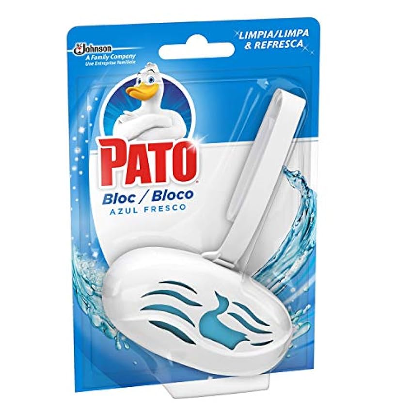 Pato Bloc Limpieza para Inodoro, Azul Fresco, 40g (Paquete de 3) FTpdJFZe