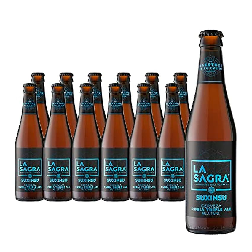 La Sagra Suxinsu - Cerveza estilo Ale Triple Malta - Alc. 9,1% vol. - Caja de 12 botellas de 330 ml. - Total: 3960 ml nNavLhHc
