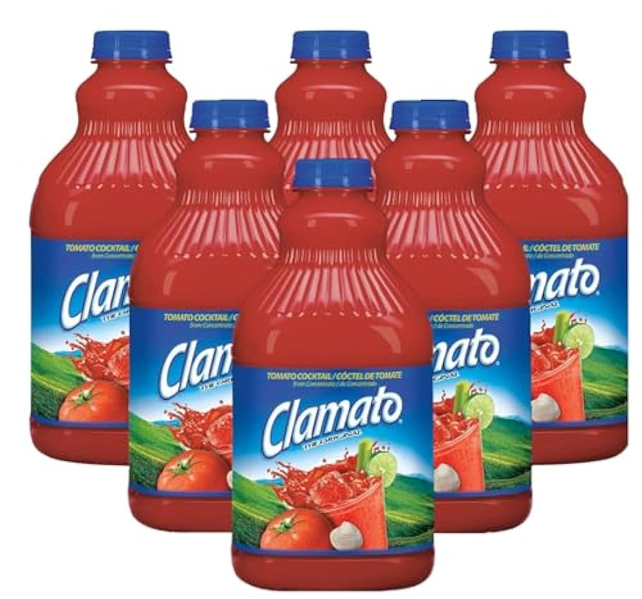 Clamato - Cóctel de tomate concentrado 946 ml x 6 uds -