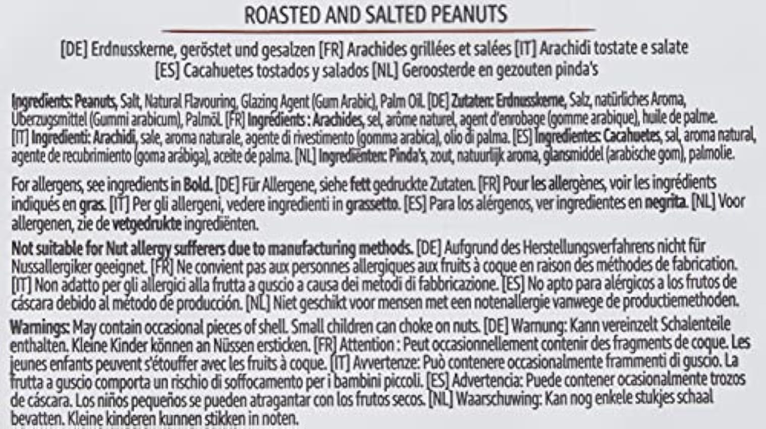 Marca - Happy Belly Cacahuètes tostados y salados, 500 g (Paquete de 2) glOL2DP4