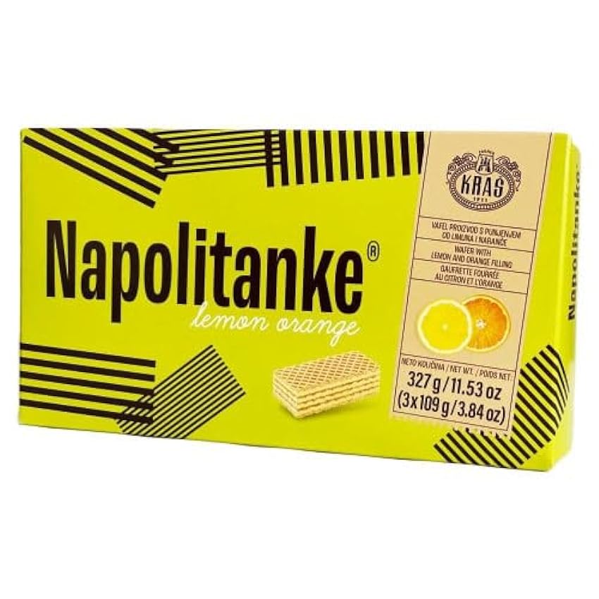 Kras Napolitanke relleno de limón y naranja gofres napolitanos (1 x 327 g) J6NIqEjo
