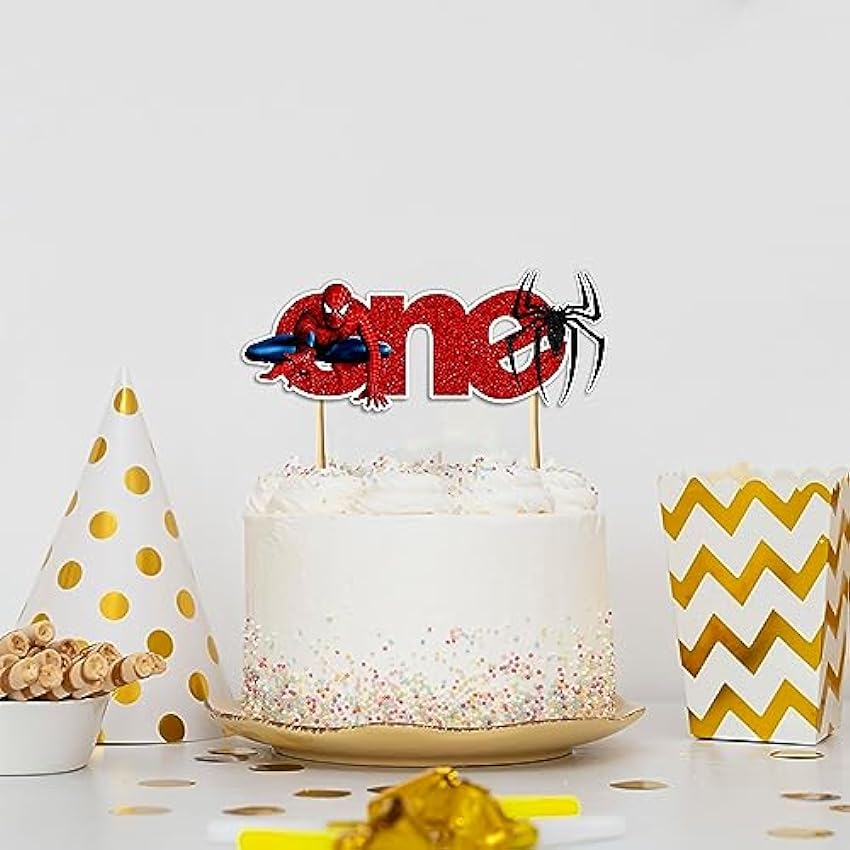Seyal® Decoración de fiesta de cumpleaños - Spiderman One Cake Topper ItSw00Uf