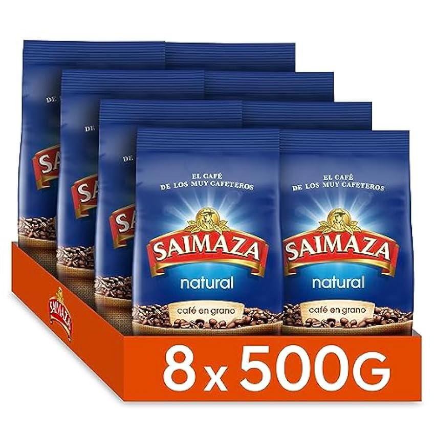 Saimaza Café en Grano 100% Natural | 500g x 8 unidades 