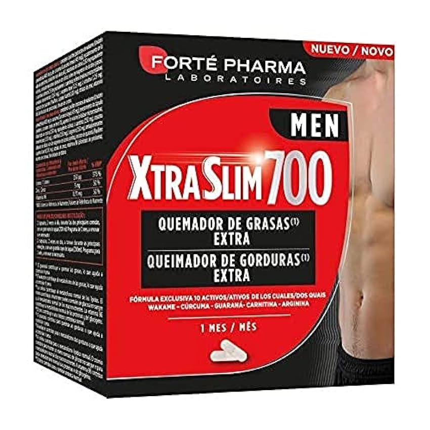 Quemador de Grasas Extra con Acción Muscular XTRASLIM 700 MEN, 120 Cápsulas - Forté Pharma MHxvIXYI