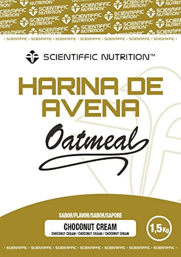 Scientiffic Nutrition - Harina de avena Oatmeal en Polvo, Fuente de Proteínas, Baja en Azúcares, 100% Natural, Contribuye al Desarrollo de la Masa Muscular, Sabor Nutchoc - 1,5 Kg MjKFApT7