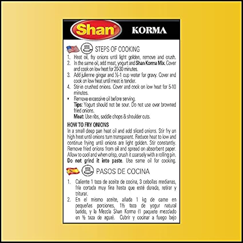 Shan Korma Melange paquete de 6 x 50 gr 0.05 ml - Pack de 6 kq1AEQmJ