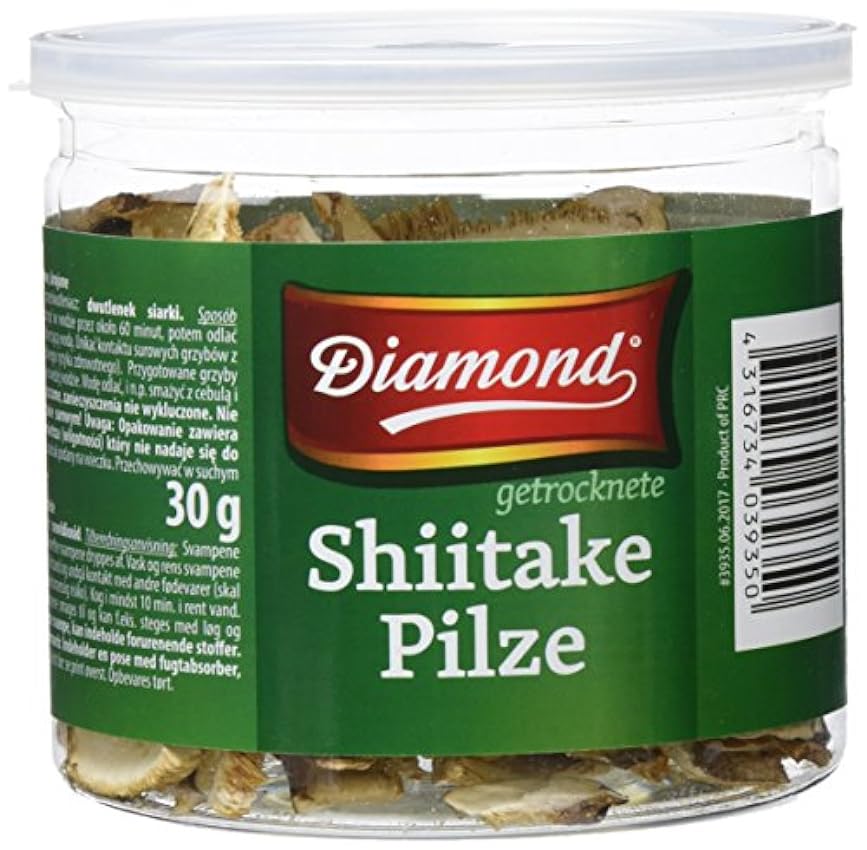 Diamond Setas Shiitake, Secas, Cortadas - Paquete de 6 