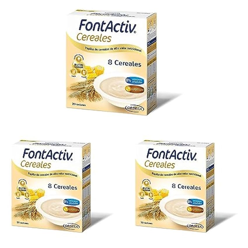 FontActiv 8 Cereales-en Papilla de Cereales para Adulto