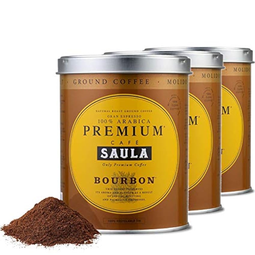 Café Saula, 3 Botes de 250 gr. Gran Espresso Premium Bo