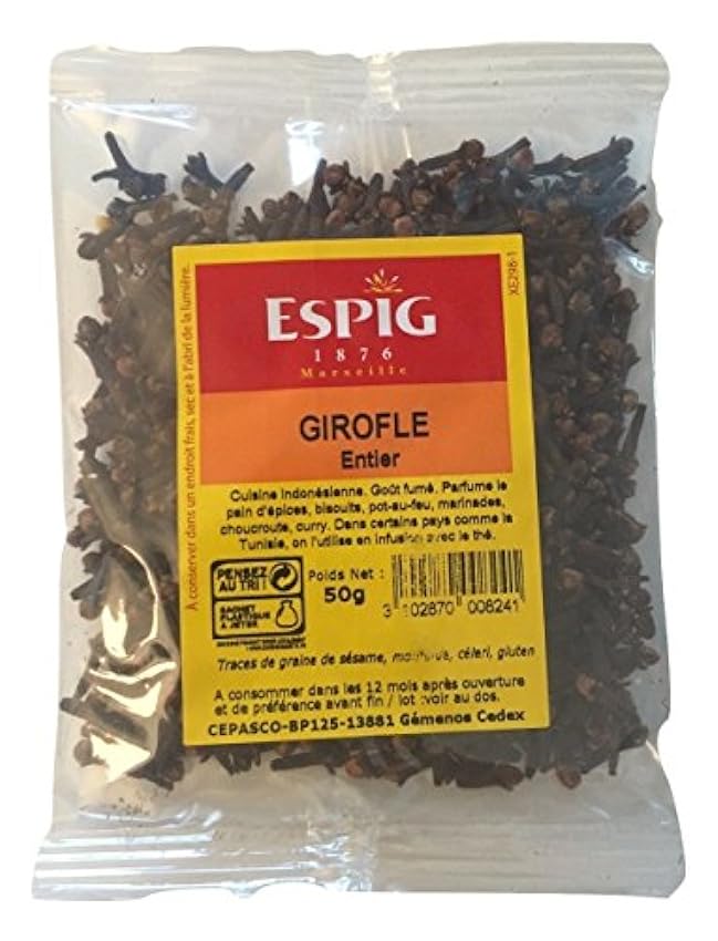 CLOU DE GIROFLE ESPIG - 50 gramos Hr3C4IhG