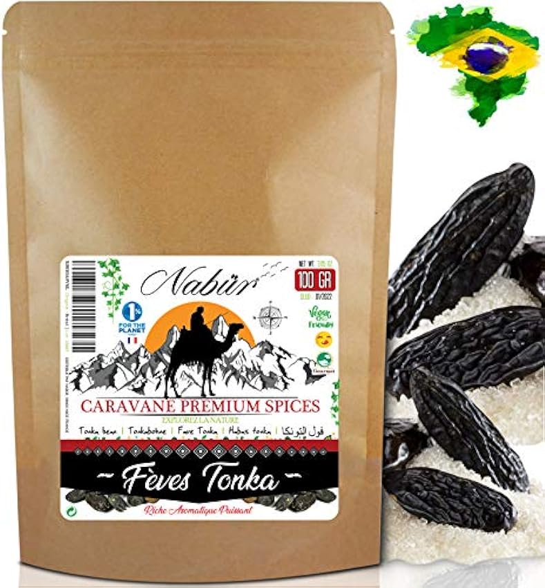 Nabür - Habas de Tonka de Brasil 200 Gr ⭐ Pastelería ⭐ Seleccionadas a mano, ricas, aromáticas ⭐ Gourmet, Degustación ⭐ Chef´s Delight KTC9nOxx