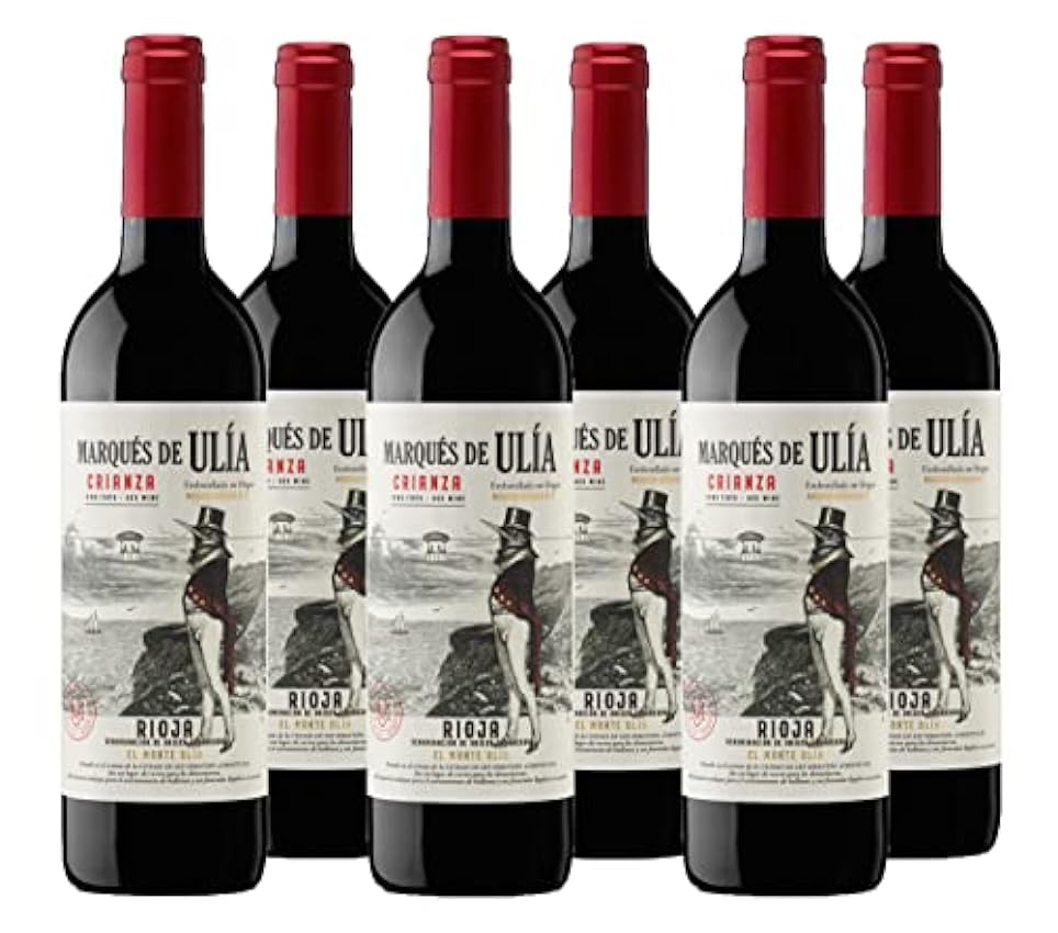 Vino Tinto Marqués de Ulia Crianza (D.O.Ca. Rioja) - 6 botellas de 750 ml - Total: 4500 ml oCB2g9Wb