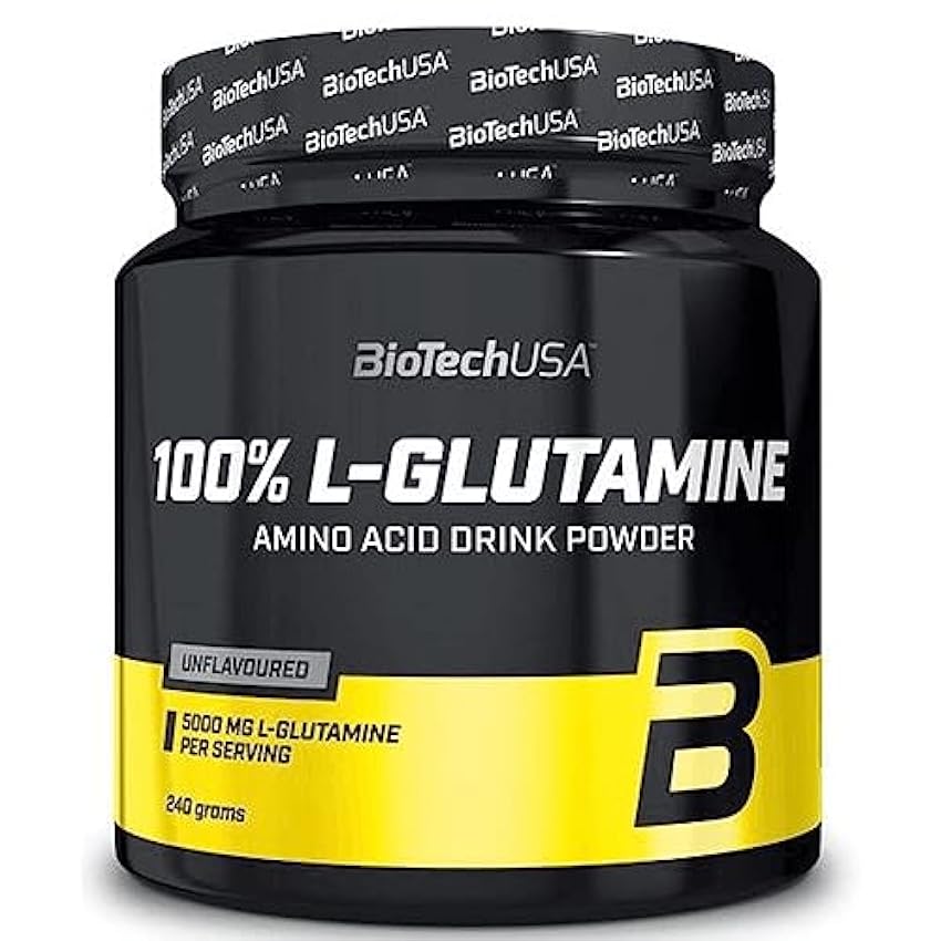 BioTechUSA 100% L-Glutamine | 5.000mg Aminoácidos puros | Sin sabor | Sin azúcar | Ideal para entusiastas del fitness y atletas de competición | 500 g KyBAhkG1