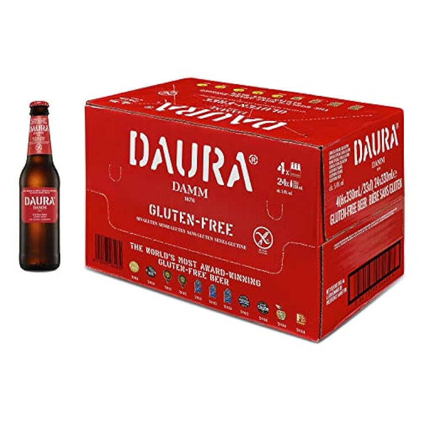 Damm Cerveza Sin Gluten Daura, Caja de 24 Botellas - 33