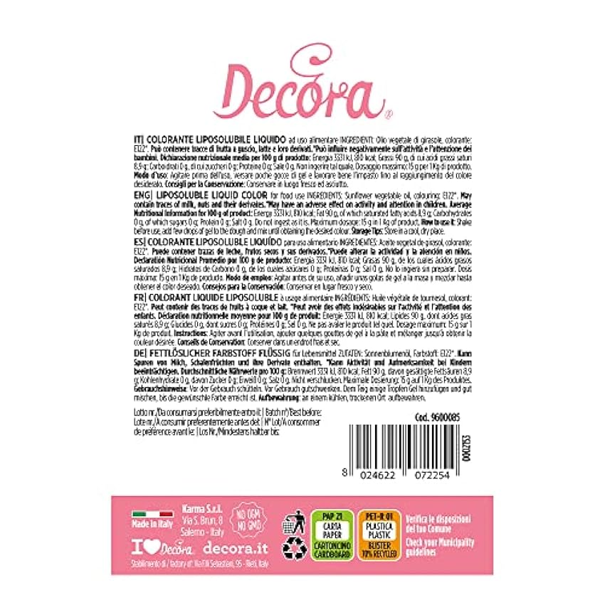 Decora 9600085 Liposoluble Líquido Rosa Color 15G iBJeLAkC