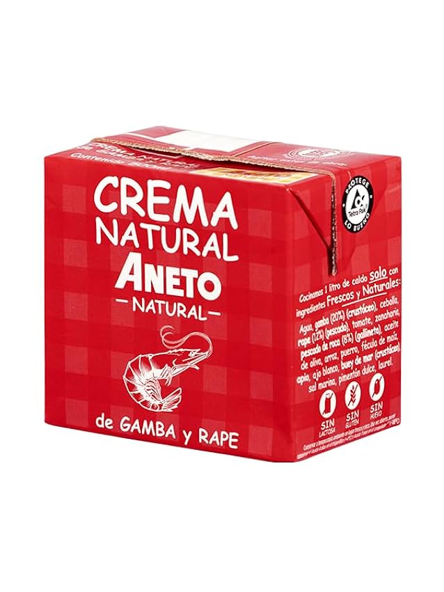 Aneto 100% Natural - Crema de Gambas y Rapé - caja de 6 unidades de 0,5 litro mkqpeIBe