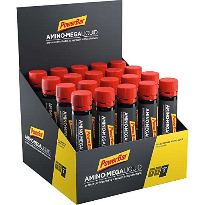 PowerBar Amino Mega Liquid Ampollas 20x25ml - Ampollas de Suplemento pqRknA8y