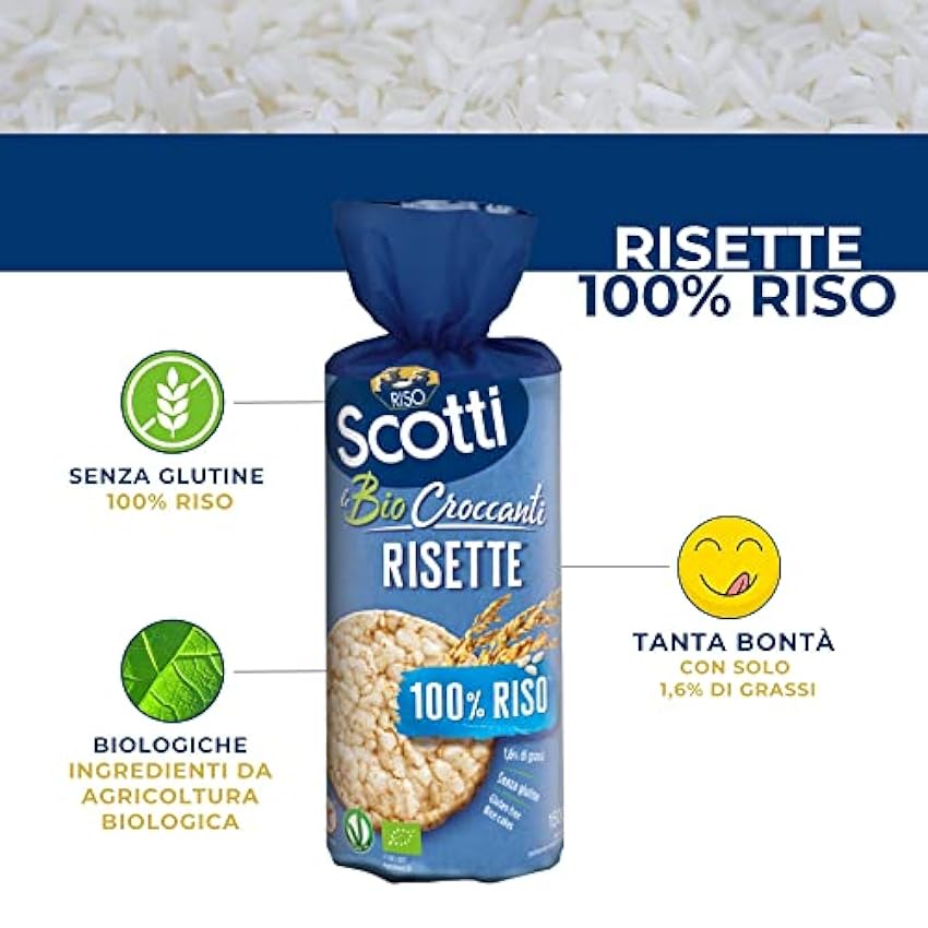Scotti - Risette, Gallette di riso, Biologiche - 150 g lyAmQZkx