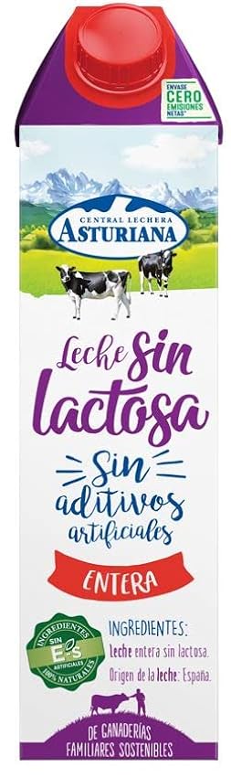 Central Lechera Asturiana Leche Entera, Sin Lactosa, Pa