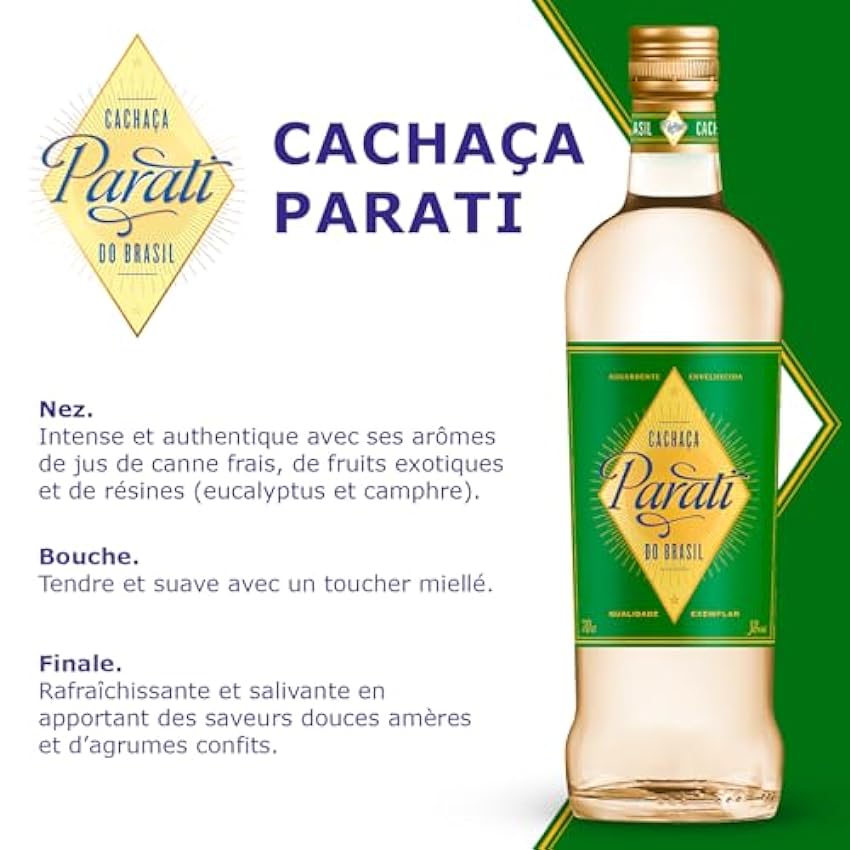 PARATI - Cachaça - Origen Brasil - 38% De Alcohol - Botella 700 ml iE8vF6aj