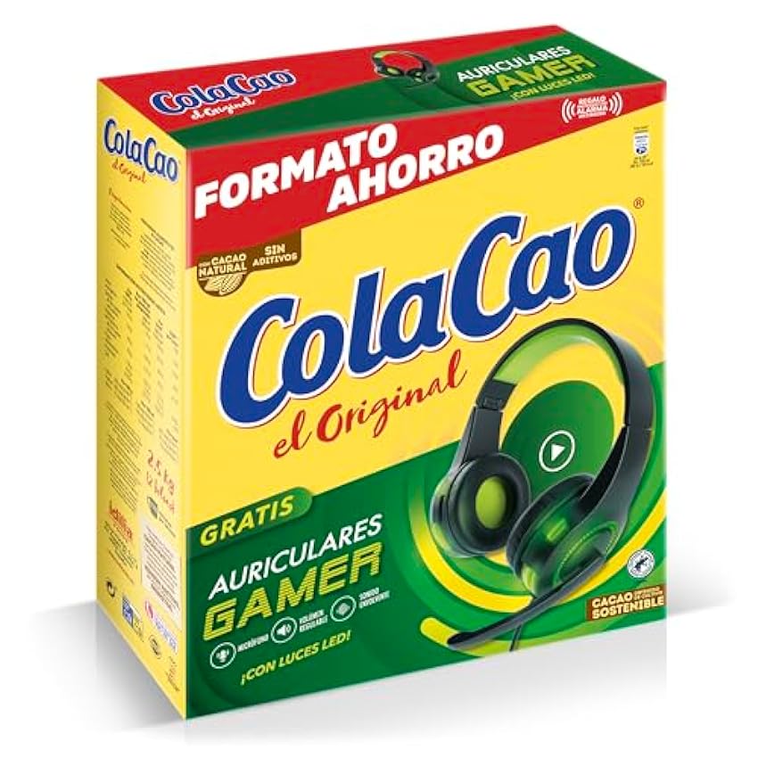 Cola Cao Original, con Cacao Natural, 2.5Kg (Auriculares Gamer) IFFdP1Pb