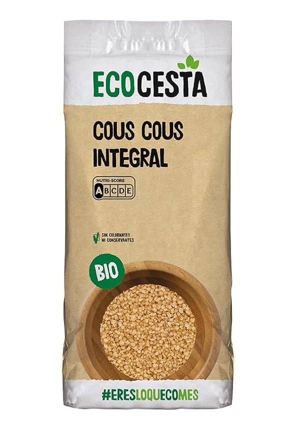 Ecocesta - Pack de 10 Unidades de 500 g de Cous Cous Integral Ecológico - Aporta una Dosis Extra de Energía y Proteínas - Apto para Veganos L1qBvkdf