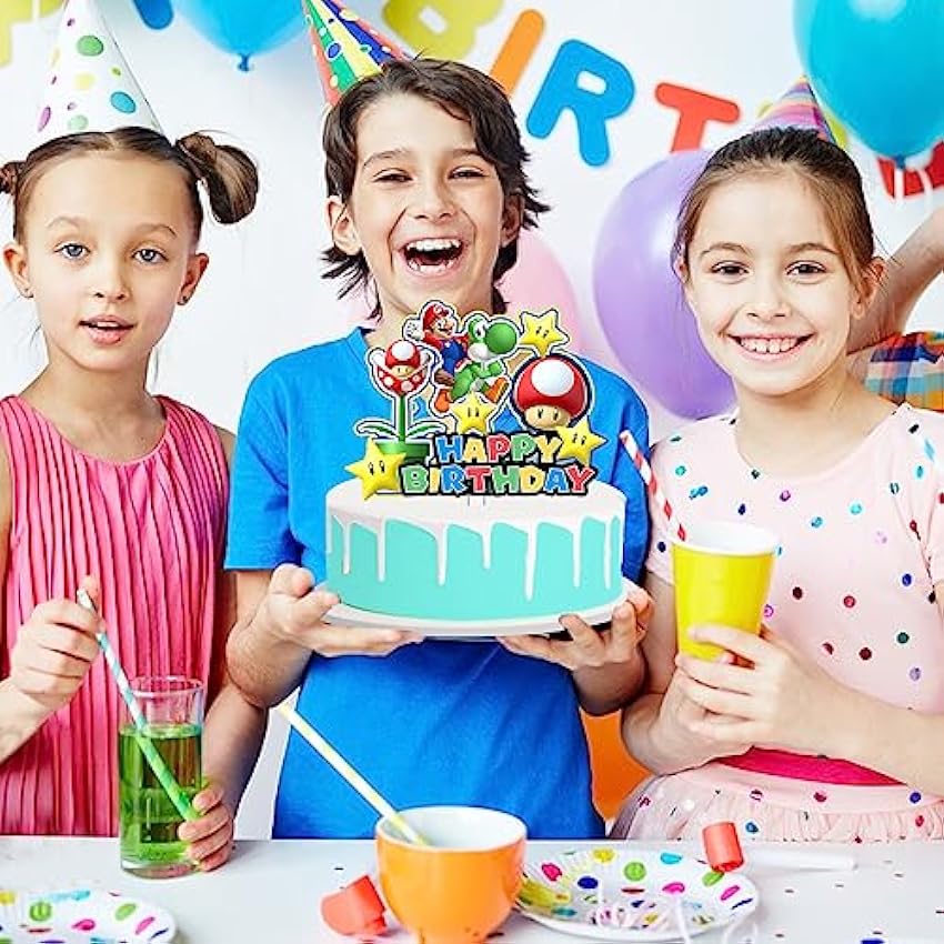 Decoración de Pasteles de Acrílico, Cake Topper, Decoraciones de Acrílico de Tarta, Happy Birthday Cake Topper, Decoración de Tartas para Fiestas de Cumpleaños P3crYRYZ