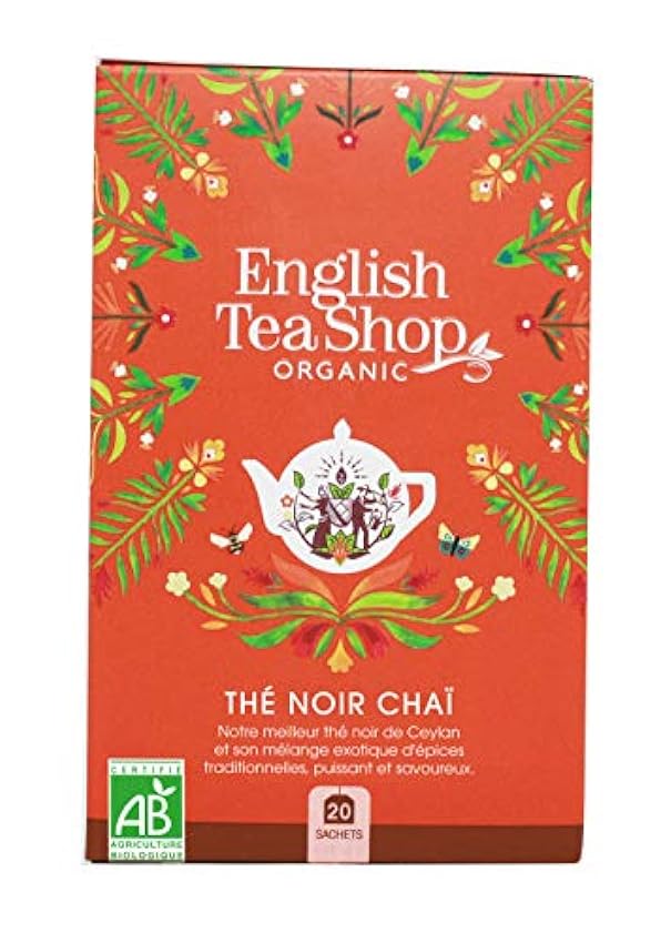 English Tea Shop Chai - Juego de 20 bolsitas de papel, 