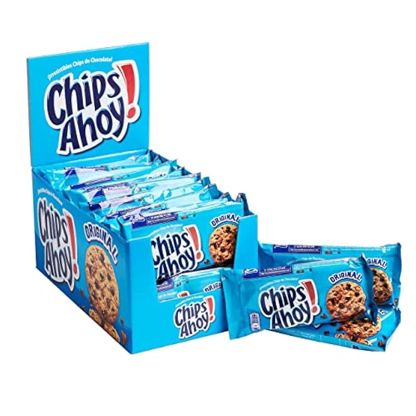 Chips Ahoy! Original Galletas Cookies Americanas con Pepitas de Chocolate - Pack 20 Bolsitas Individuales x 40g J7xjIsys
