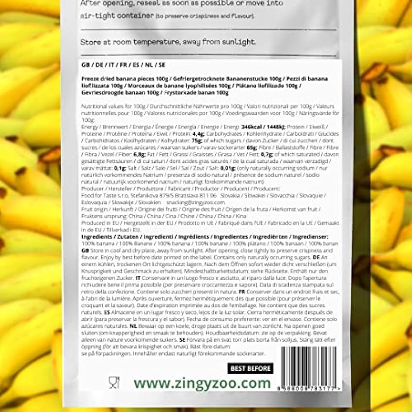 Plátano Liofilizado | Platano Deshidratado Natural Comida Liofilizada | Snack Saludable Fruta Liofilizada | Fruta Fresca Pura Sin Azucar Alimentos Liofilizados | Freeze Dried Fruit Banana Slices Pe0PVgtK