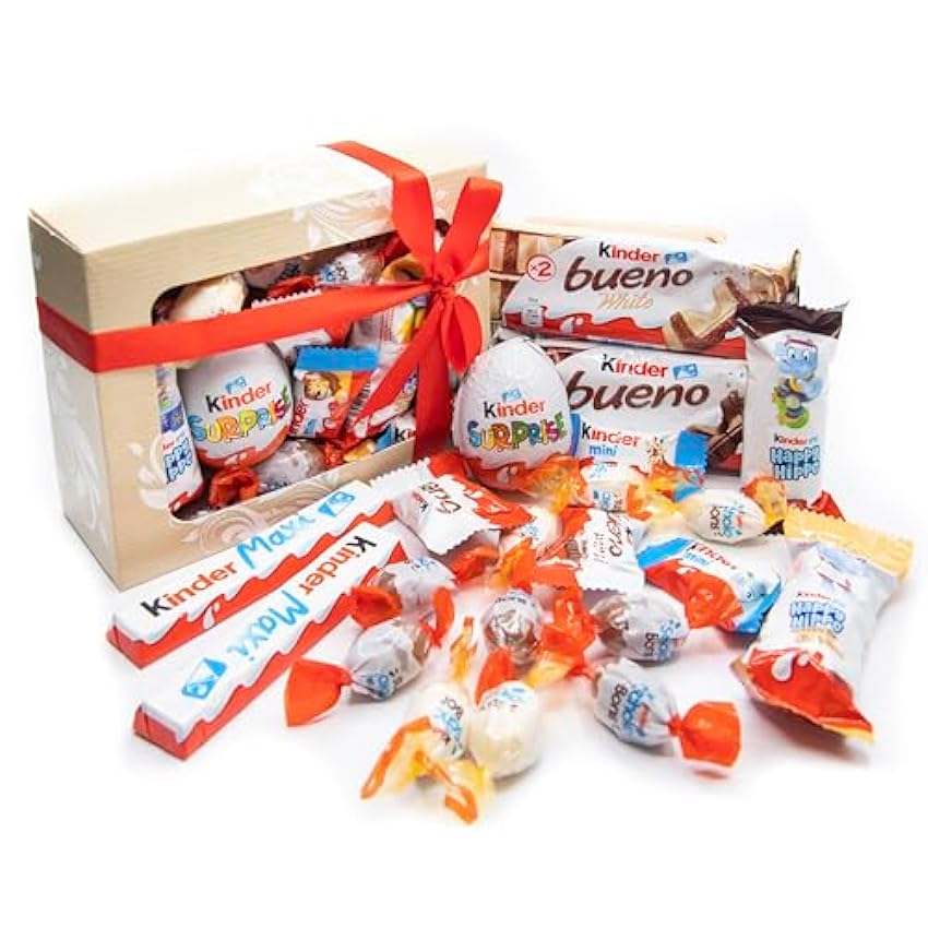 VILAER Caja de Chocolates Originales Para Regalar, San Valentin Cumpleaños, Aniversarios, Pack Surtido Variedad, Todas las Edades (KINDER) kdRZC6Y0