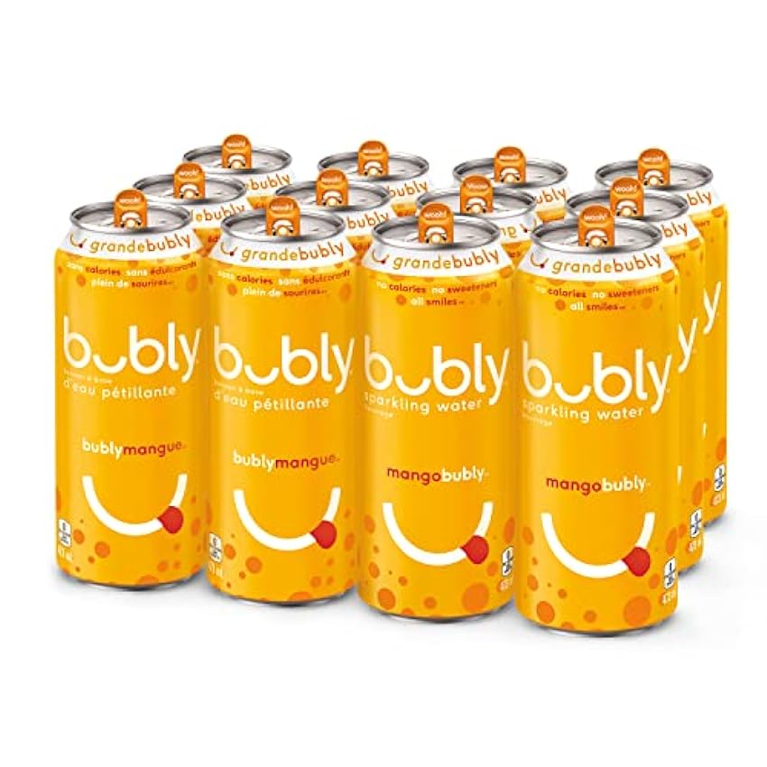 bubly Sparkling Water mangobubly, 473 mL Cans, 12 Pack IiNPDY1X