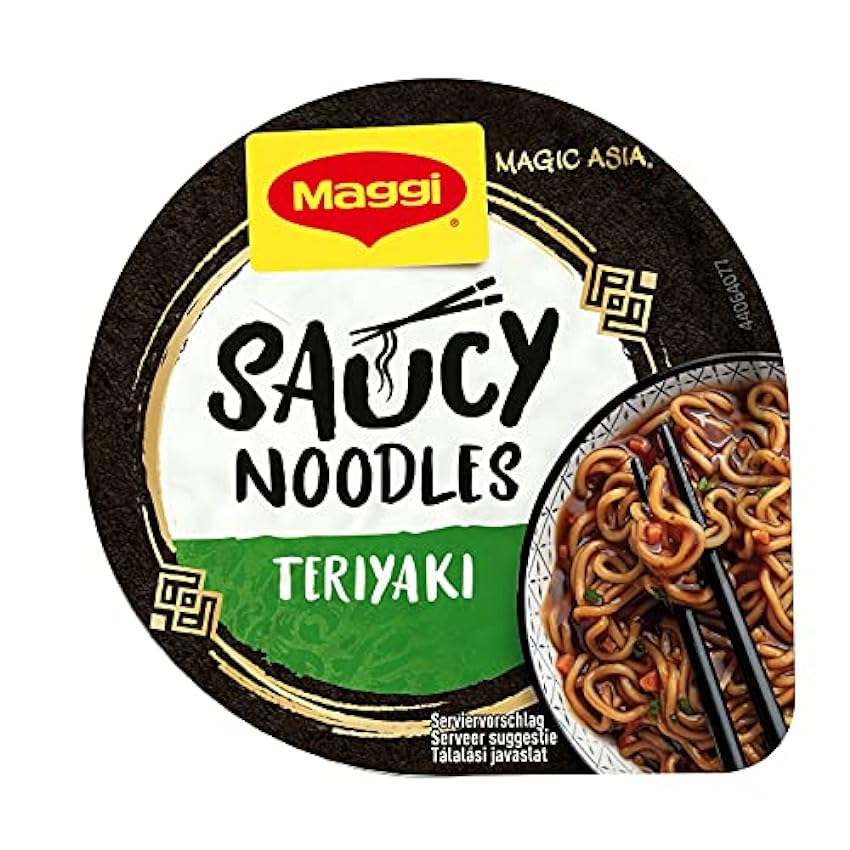 MAGGI Saucy Noodles Asia Teriyaki Vaso - Pack de 8 x 75g iuM7Oacv