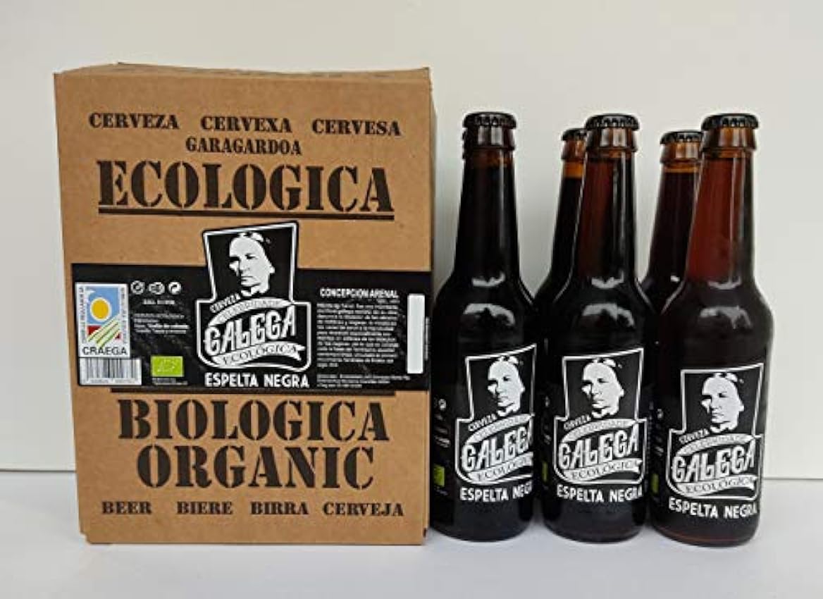 Cerveza artesana ecológica CELEBRIDADE GALEGA Espelta Negra caja de 6 x 33cl. fvAIJi5c