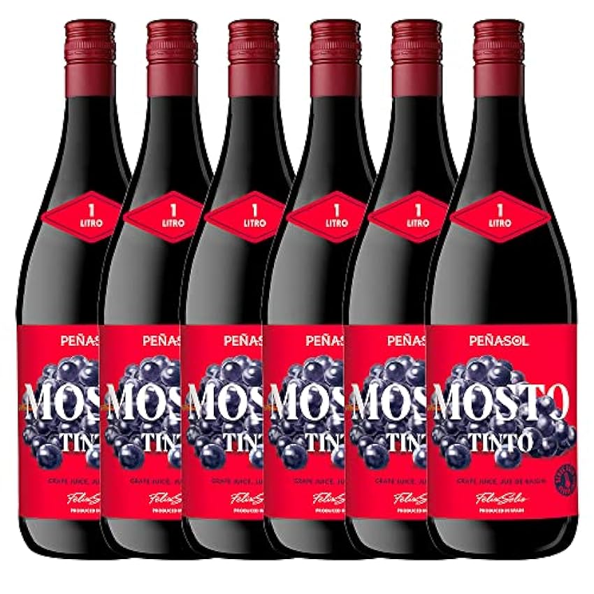 Peñasol Mosto Tinto - Pack 6 x 1000 ml - Total 6000ml k8rhycyA