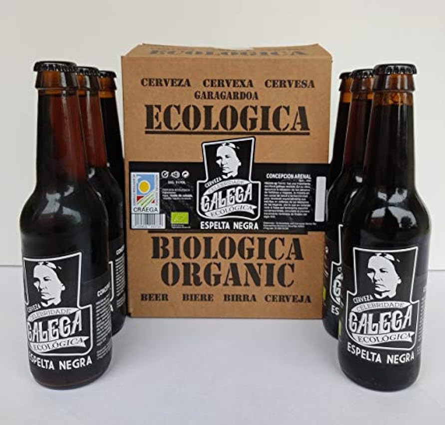 Cerveza artesana ecológica CELEBRIDADE GALEGA Espelta Negra caja de 6 x 33cl. fvAIJi5c